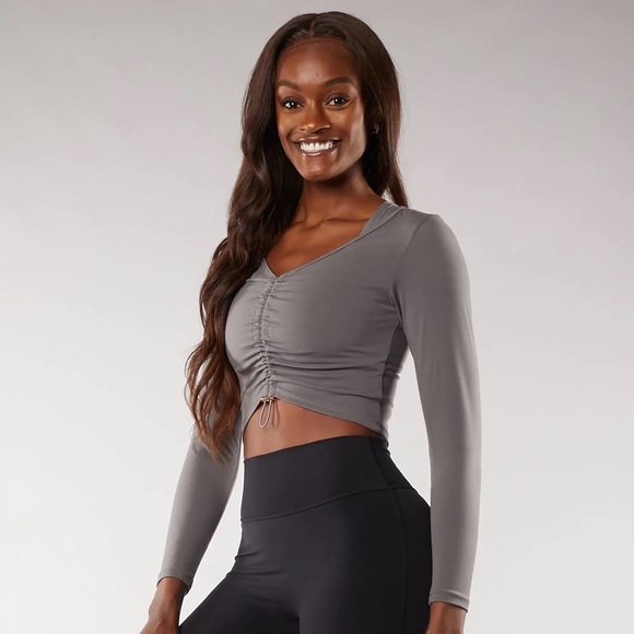 BuffBunny Flora Crop Top Quarry - Picture 2 of 5